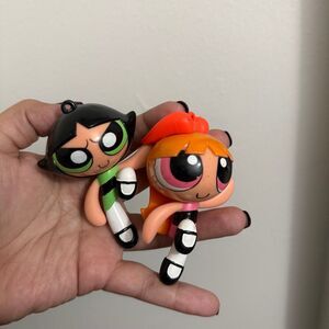 1999 Vintage Powerpuff Girls Buttercup and blossom 5 inch Figure Cartoon Network